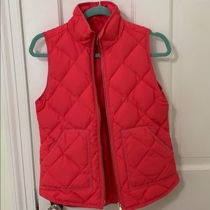 NWOT pink J. Crew Factory down vest